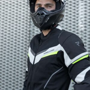 Kurtka motocyklowa tekstylna Rebelhorn Flux Ice Black Ice Fluo Yellow - obrazek 5